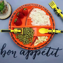 Load image into Gallery viewer, 【LAST DAY SALE】Kids' Construction Plate and Utensil Set