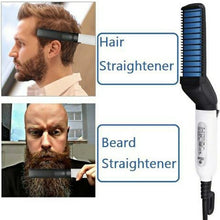 Load image into Gallery viewer, Mens Hair & Beard Straightening Comb Stylizer