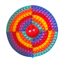 Load image into Gallery viewer, 4 Player HUGE ROUND Rainbow Pop It Board Game