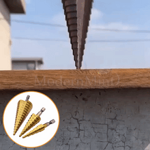 Load image into Gallery viewer, HSS Titanium Coated Step Drill Bit - 3 Piece Set