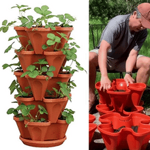 Load image into Gallery viewer, Flower Tower™ Vertical Stacking Plant Pots