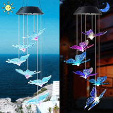 Load image into Gallery viewer, 50% OFF LED Solar Powered Butterfly Wind Chimes