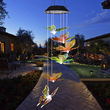 Load image into Gallery viewer, 50% OFF LED Solar Powered Butterfly Wind Chimes