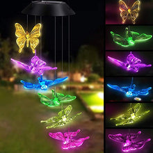 Load image into Gallery viewer, 50% OFF LED Solar Powered Butterfly Wind Chimes
