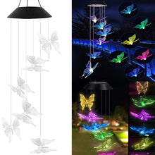 Load image into Gallery viewer, 50% OFF LED Solar Powered Butterfly Wind Chimes