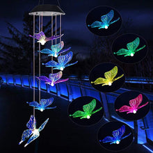 Load image into Gallery viewer, 50% OFF LED Solar Powered Butterfly Wind Chimes