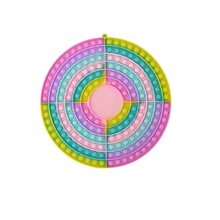 Load image into Gallery viewer, 4 Player HUGE ROUND Rainbow Pop It Board Game
