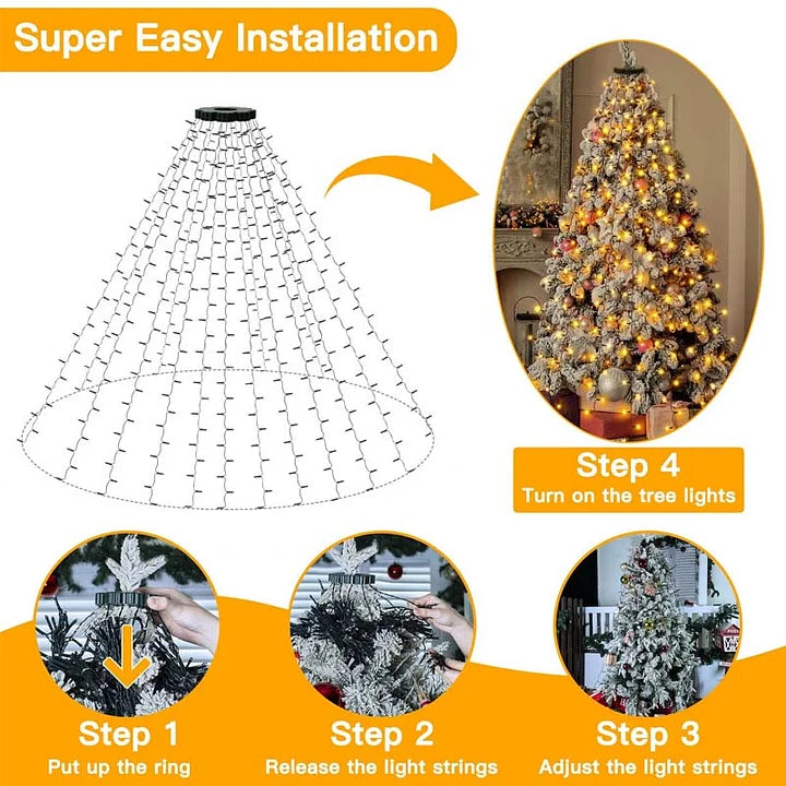 🔥LAST DAY SALE - 60% OFF🔥Christmas Tree Waterfall Lights