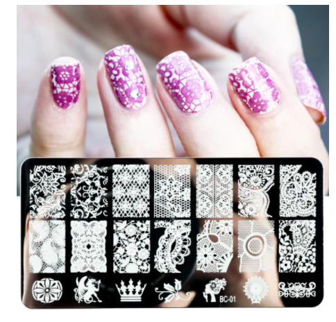 French Manicure Nail Stamping Kit