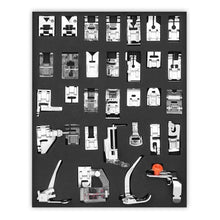 Load image into Gallery viewer, Sewing Machine Presser Foot Kit - 32 Pcs with Instruction Manual And Bonus Adapters
