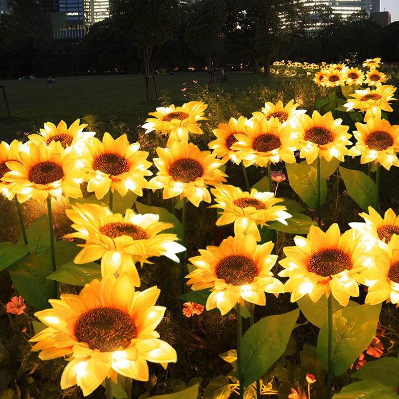 Solar Sunflower Lights